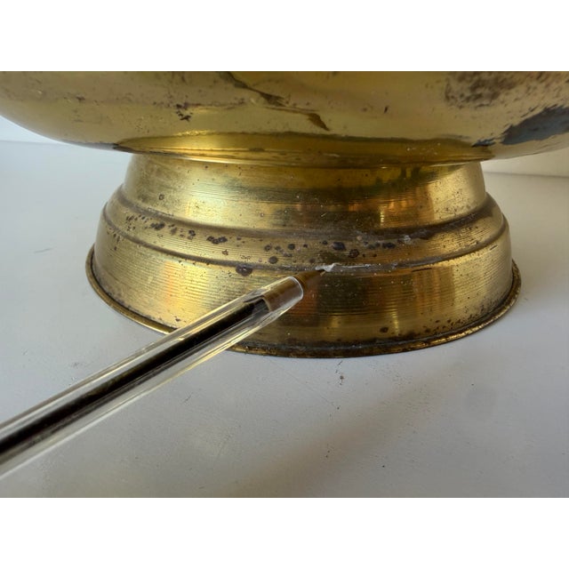 Vintage Hammered Brass Coal Scuttle Fireplace Bucket For Sale - Image 12 of 13