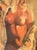 Brown Vintage Original Nude Oil Portrait on Canvas For Sale - Image 8 of 12