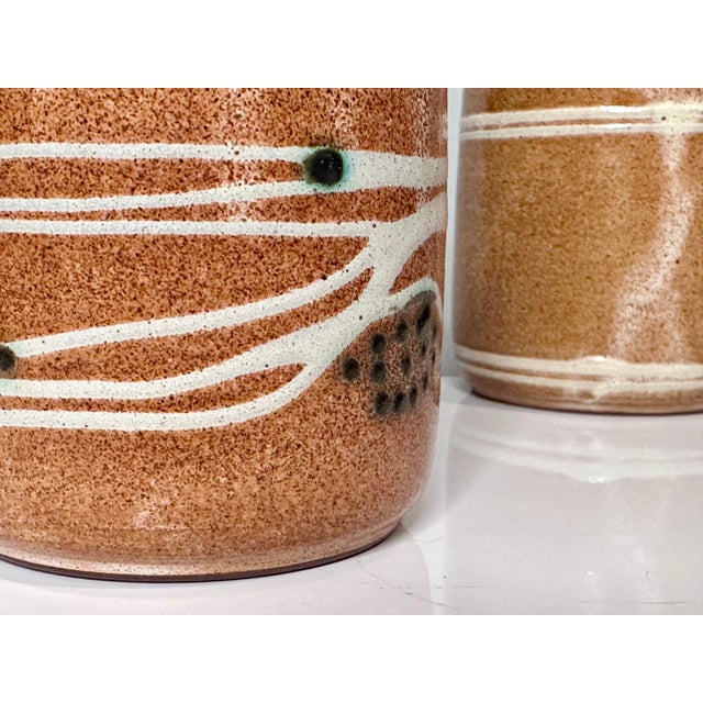 Studio Ceramic Mugs with Individual Decoration by Helma Klett, Germany, 1980s, Set of 2 For Sale - Image 4 of 8