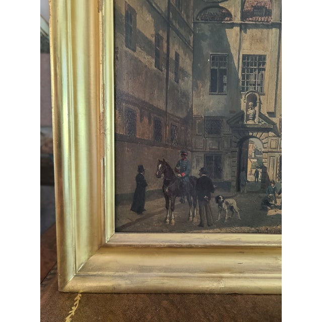 Otto Von Ruppert Antique Oil Painting Munich Germany Architectural Cityscape For Sale - Image 11 of 12