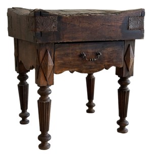 19th c. French Butcher Block Table