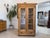 Antique Farmhouse Display Cabinet/Bookcase with Glass Doors, Dimensions: Height 180 cm x Width 110 cm x Depth 44 cm....