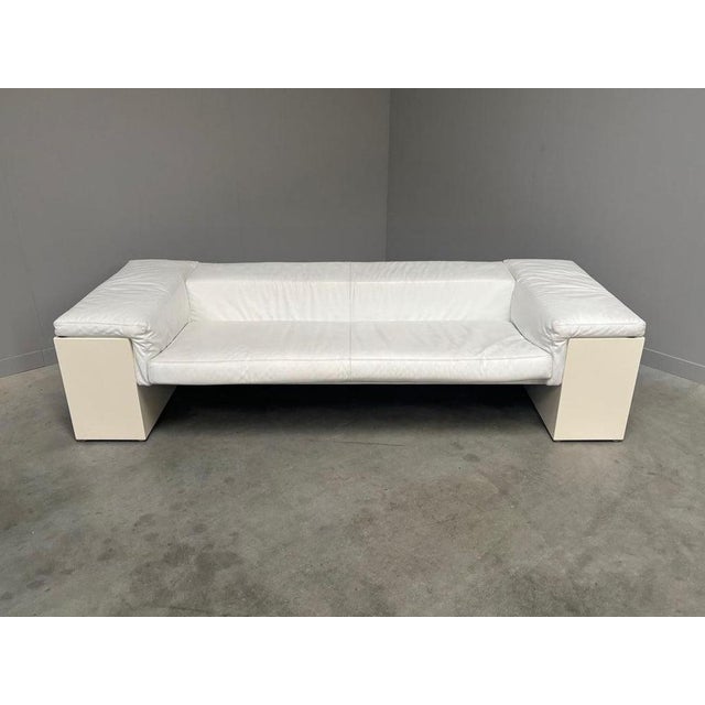 Cini Boeri White Leather Brigadier Sofa by Cini Boeri for Knoll, 1980s For Sale - Image 4 of 18
