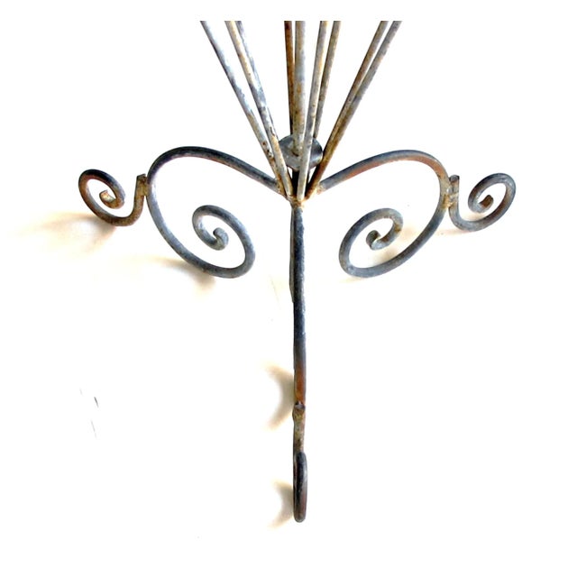 French Provincial French 1920's Metal Openwork Umbrella Stand For Sale - Image 3 of 4