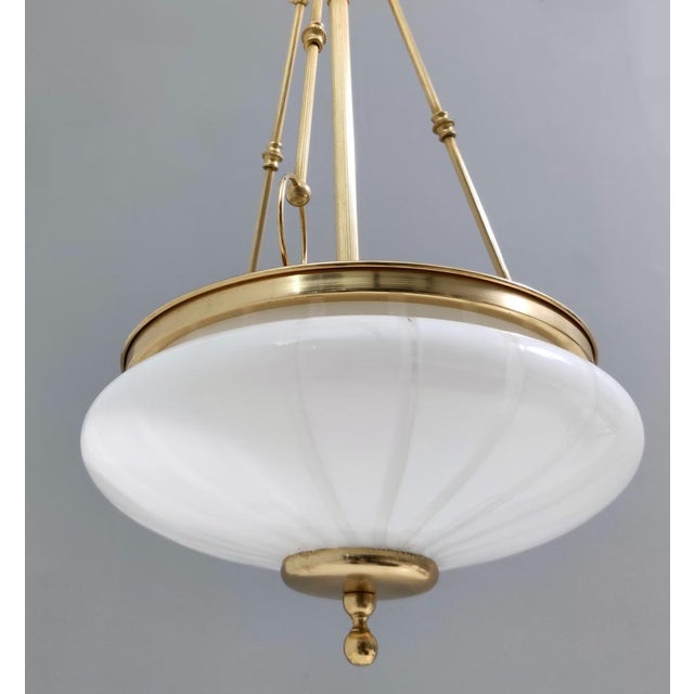 1960s Vintage Murano Glass and Brass Ceiling Light, 1960s For Sale - Image 5 of 11