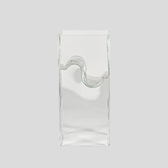 Clear Glass Composition Vase by Alfredo Barbini, 1960s For Sale - Image 3 of 6