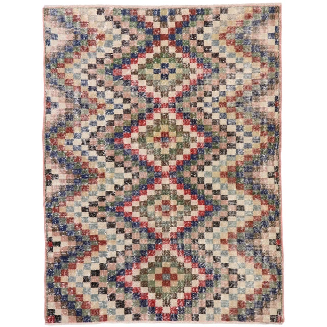 Vintage Turkish Sivas Rug, 04'05 X 05'10 For Sale - Image 10 of 10