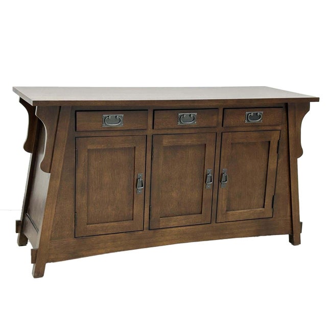 Mission Oak Crofter Console Cabinet - 55" Micheals Cherry For Sale In Chicago - Image 6 of 14