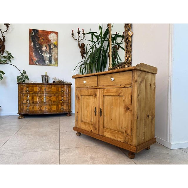 Rustic Shop Apothecary Cabinet For Sale - Image 3 of 14