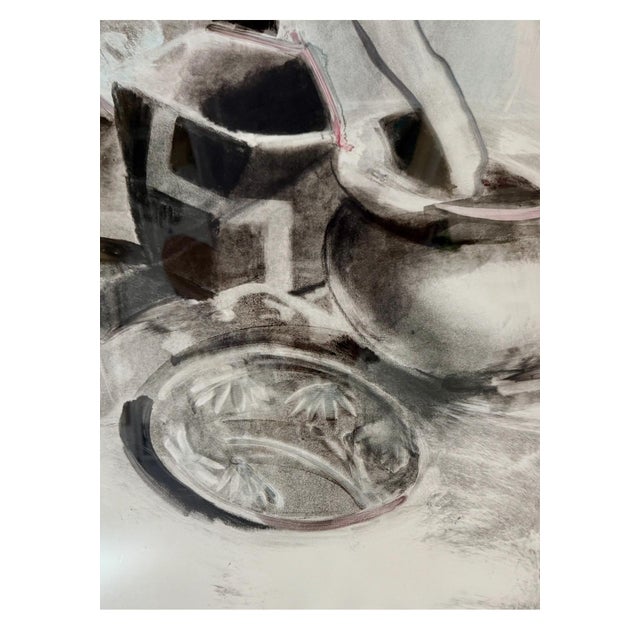 Joel Janowitz, Large Joel Janowitz Boston Modernist Monotype Monoprint Painting Piranesi Series, 1989 For Sale - Image 10 of 13