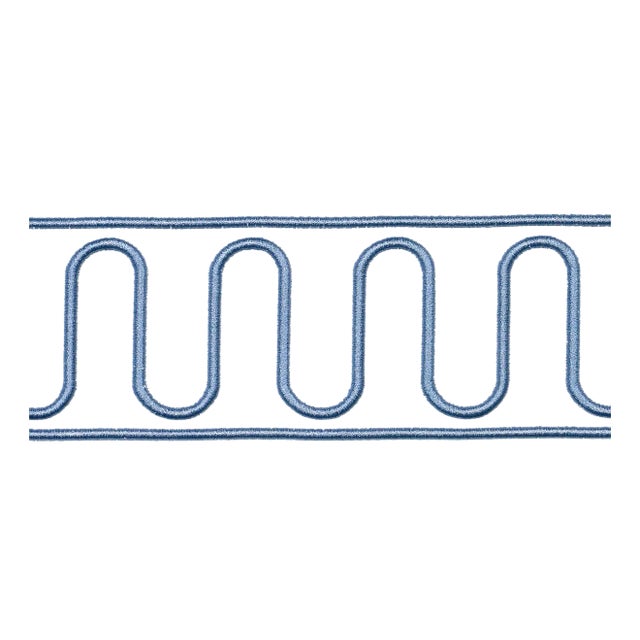 SAMPLE - Schumacher X Paloma Contreras Royere Scroll Trim In Porcelain For Sale