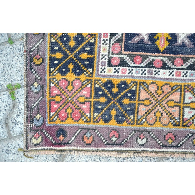 1960s Oushak Nomadic Red Color Rug For Sale - Image 9 of 11