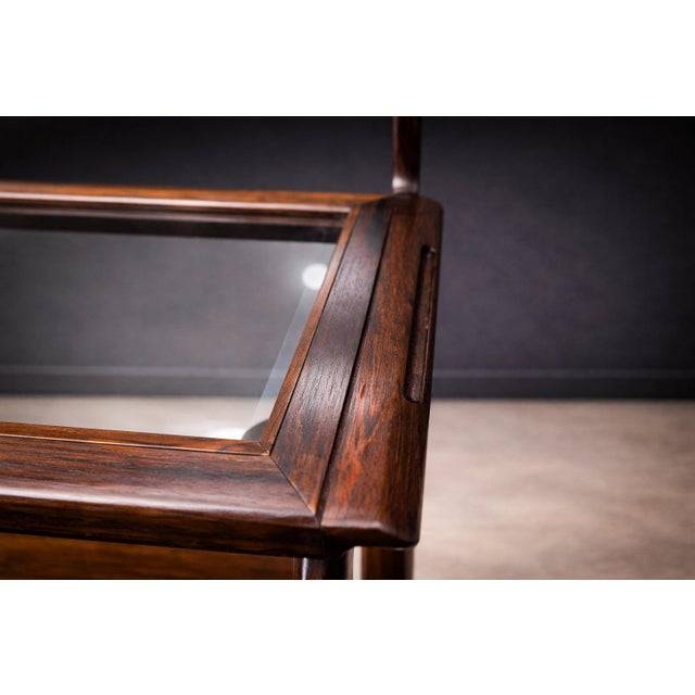 Carlo Hauner Bar Cart in Rosewood & Glass, Carlo Hauner and Martin Eisler, 1950s - Lot 193 For Sale - Image 4 of 14