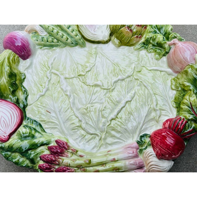 French Country Vintage Fitz and Floyd Vegetable Platter For Sale - Image 3 of 7