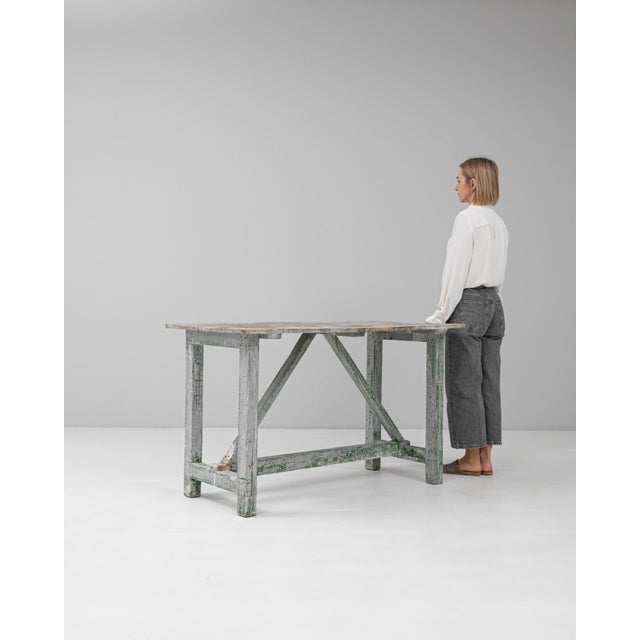 1900s French Wood Patinated Table For Sale - Image 4 of 18