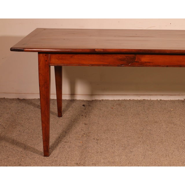 Antique Refectory Table in Cherry Wood, 1800s For Sale - Image 6 of 12