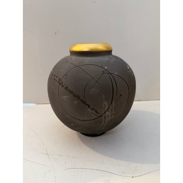 Vintage Studio Pottery Vessel, Signed For Sale - Image 4 of 9