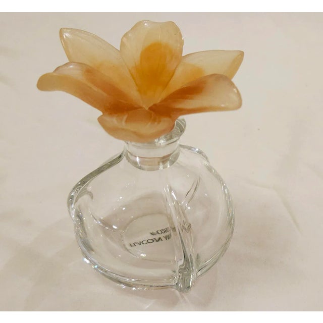 Daum Late 20th Century Daum France Flacon Amaryllis Crystal Perfume Bottle For Sale - Image 4 of 10