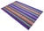 Bright Multi Color Striped Turkish Rug, 5'6x8'6 Authentic Village Kilim, Mid Century Modern Home Decor For Sale - Image 4 of 12