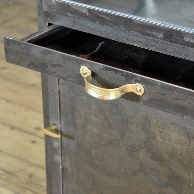 1950s Polished Iron Medical Cabinet, 1950s For Sale - Image 5 of 13