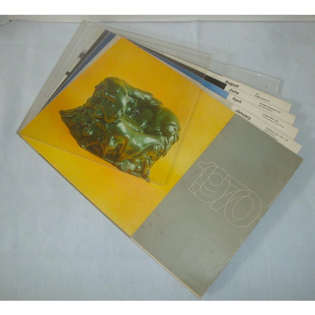 1970 MidCentury Modern Design Lucite Calendar For Sale - Image 13 of 13
