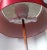 Brown German Floor Lamp with Base in Teak & Chromed Steel and Red Silk Shade, 1970s For Sale - Image 8 of 11