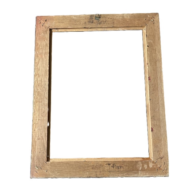 Gold French Giltwood Frame with Ornate Floral Carvings, 1950s For Sale - Image 8 of 10