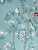 Hand Painted Dusty Blue Chinoiserie Floral & Bird Mural 4-Panel Set For Sale - Image 4 of 5