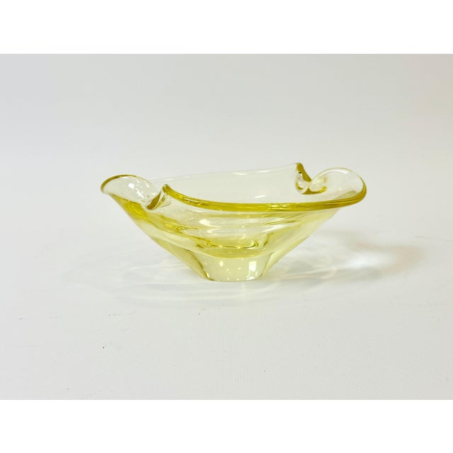 Mid-Century Modern Art Glass Ashtray attributed to Miloslav Klinger for Železný Brod, 1960s For Sale - Image 3 of 9