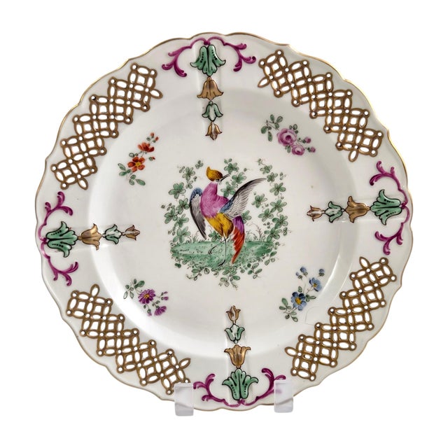 White Chelsea-Style Reticulated Porcelain Plates from Samson, 1860s, Set of 3 For Sale - Image 8 of 12
