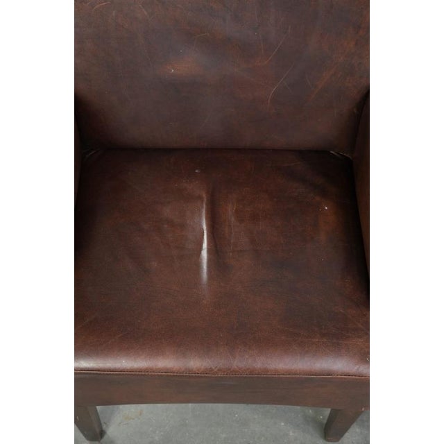 Dining Armchairs in Cowhide Leather, Set of 4 For Sale - Image 6 of 18