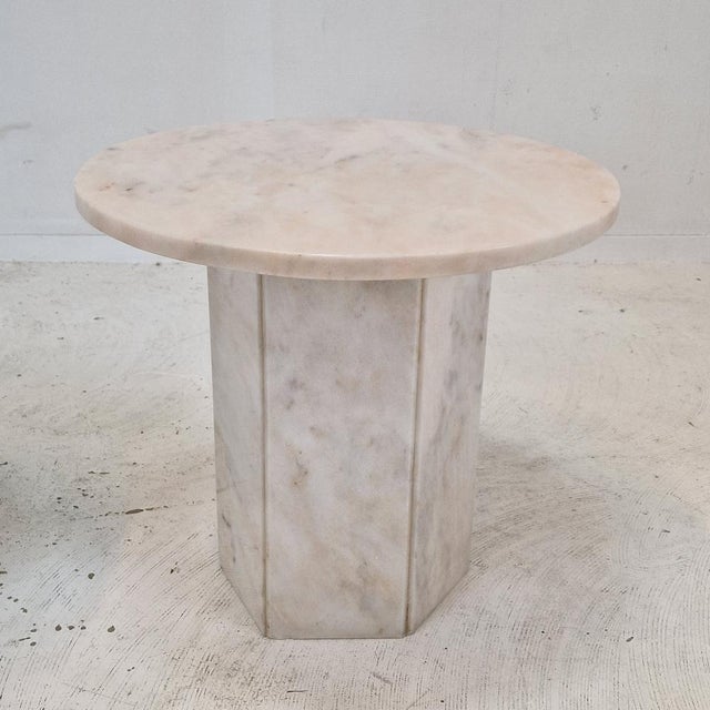 Italian Marble Side Tables, 1980s, Set of 2 For Sale - Image 10 of 17