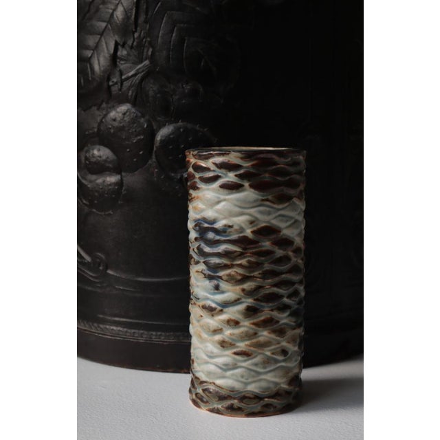 Scandinavian Modern Stoneware Vase attributed to Axel Salto for Royal Copenhagen, 1960s For Sale - Image 12 of 13