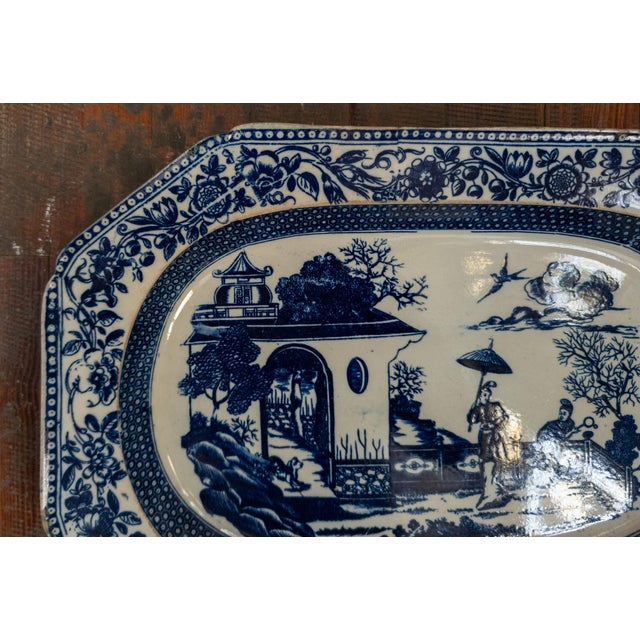 We are selling this unusual early 19th century English Staffordshire tray. This tray is decorated with transferware...