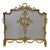 20th Century Louis XVI Style Brass Fireplace Screen For Sale