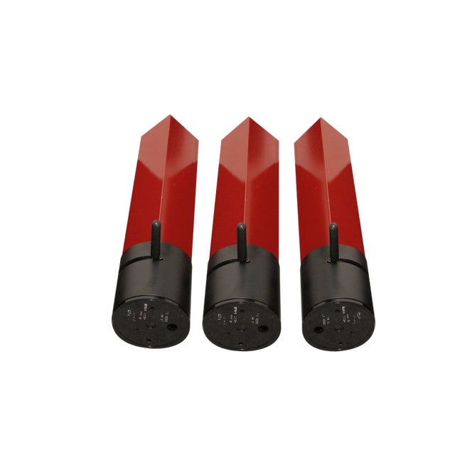 Burgundy Wall Lamps by Gianfranco Frattini, Italy, 1980s, Set of 3 For Sale