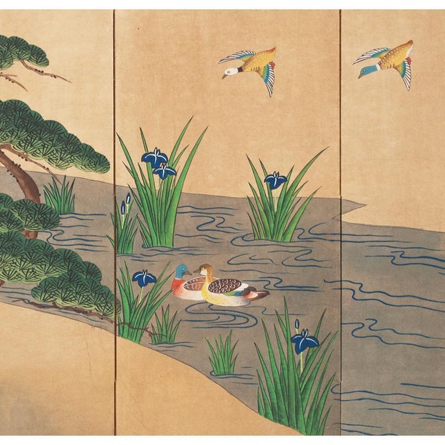 1940s Vintage Chinese Byobu Screen For Sale In West Palm - Image 6 of 11