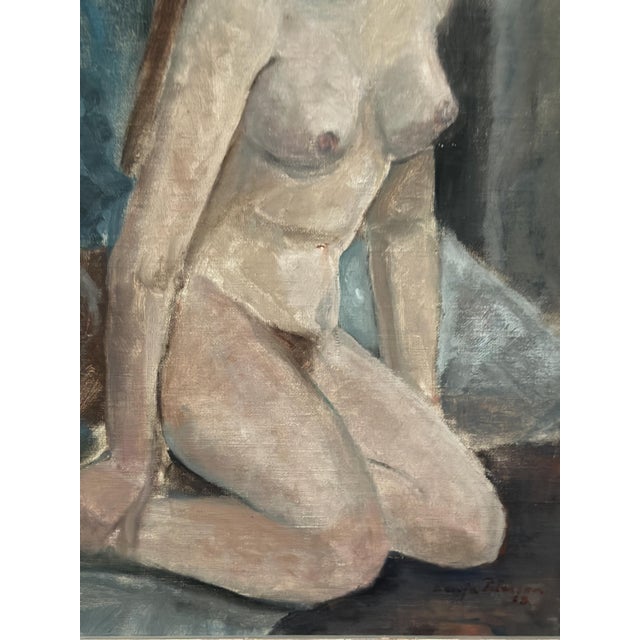 Sonja Peterson, Seated Woman, 1963, Oil on Panel For Sale - Image 7 of 14