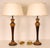 1990s Vintage French Table Lamps Pair – Brown Gold Baroque Décor Lighting 1980s For Sale - Image 5 of 9