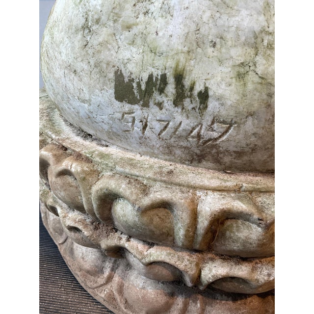 1940s Carved Marble 3 Feet High Siddhartha For Sale - Image 9 of 12