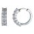 Halina Emerald Cut Diamond Huggie Hoop Earrings - 2 Pieces For Sale