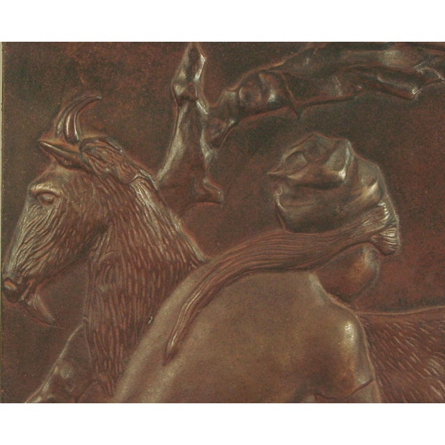 1900 - 1909 French Fireplace Plaque Featuriing Naked Women and a Goat -- Art Nouveau Period For Sale - Image 5 of 6