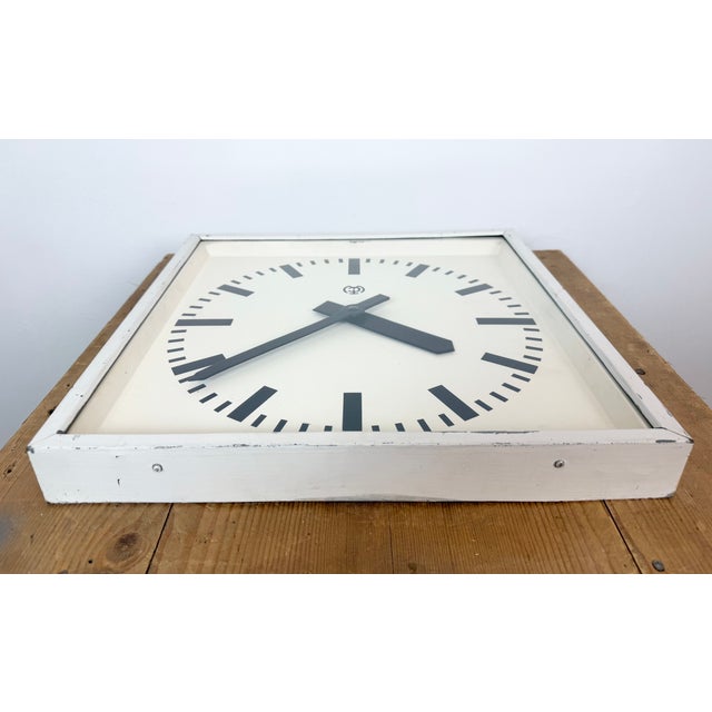 Large Vintage Industrial Station Wall Clock from CTW, 1960s For Sale - Image 17 of 18