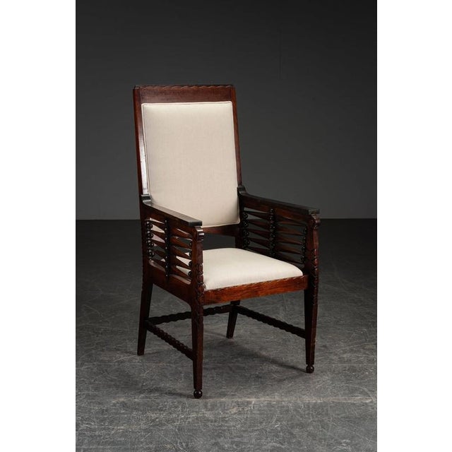 1920s Amsterdamse School Desk Chair period: 1920s origin: The Netherlands dimensions (cm): h121 x w63 x d59 cm (sh48 /...