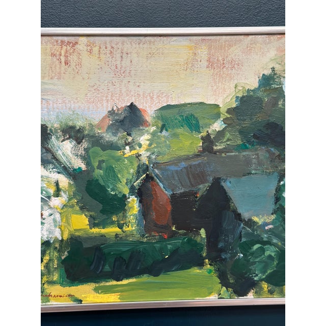 Mid-Century Modern Kenneth Abrahamsson, Landscape, 1950s, Oil on Canvas, Framed For Sale - Image 3 of 16