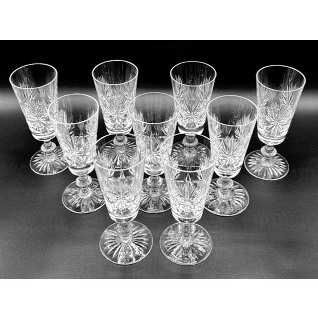 Glass Vintage Scottish Champagne Flutes, 1950s, Set of 9 For Sale - Image 7 of 13