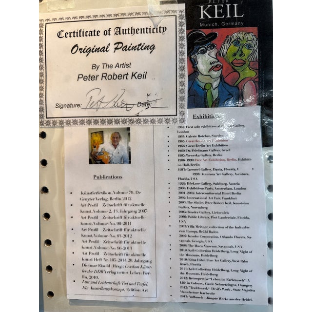 Peter Keil Unique Abstract Sea Shell Lady Canvas For Sale - Image 9 of 9