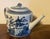 Antique 19th Century Chinese Export Blue & White Porcelain Canton Tea Pot For Sale - Image 9 of 12