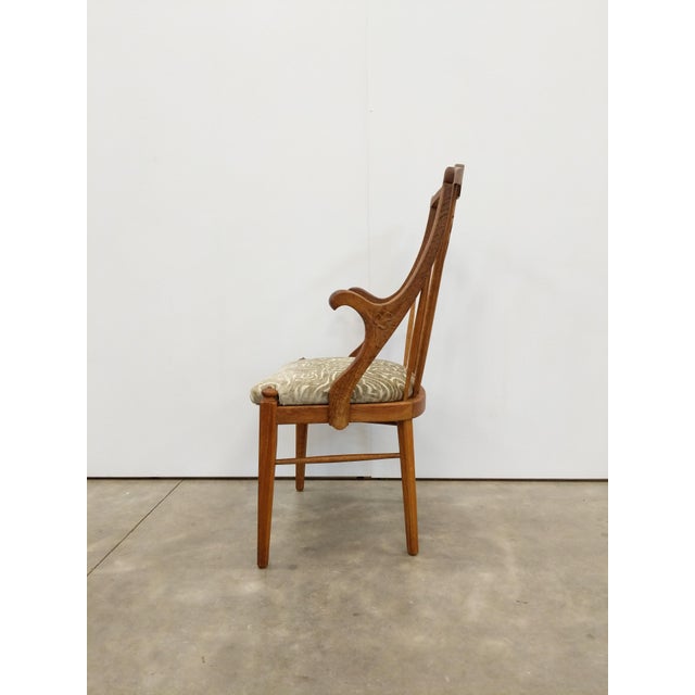 Mid-Century Modern Antique Danish Oak Armchair For Sale - Image 3 of 9