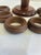 Mid 20th Century Vintage Wooden Napkin Rings With Stacked Holder, Set of 7 For Sale - Image 5 of 8
